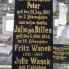 Fleischer Peter 1870-1908 Billes Julianne 1874-1934 Grabstein